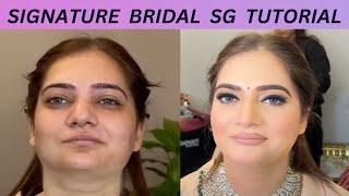 SIGNATURE BRIDAL MAKEUP TUTORIAL by @SakshiGuptaMakeupStudioAcademy in  simple steps|| #youtube