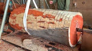 The Making of a Wooden Marvel: Master Craftsman Turns Natural Redwood Tree into a Beautiful Creation