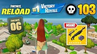 103 Elimination Solo Vs Squads Reload "Zero Build" Gameplay Wins (Fortnite RELOAD chapter 5)