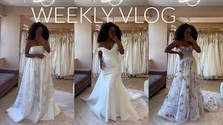 WEEKLY VLOG | wedding dresses, nails, alteration appointment, laser facial and more!