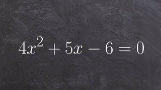 Learn how to factor a trinomial by using the ac method then solve