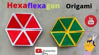 How to make hexaflexagon colour changing origami। Hexaflexagon  magic origami easy। Bongo Shilpo।