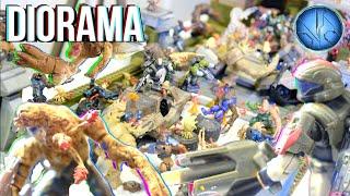 The LARGEST Flood Firefight Diorama on Youtube! Halo Mega Construx.