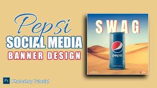 Social Media Square Flyer Design /Pepsi Poster Design / Photoshop Tutorial