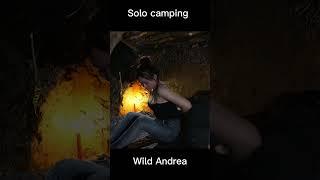 Solo camping  #camping #survival #building #outdoors#bushcraft  #challenge