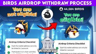 Birds Airdrop Eligibility Checker | Birds Airdrop Withdraw | Birds Airdrop New Update