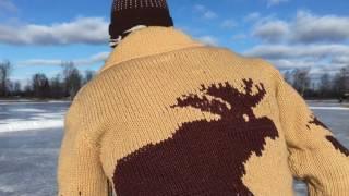 Skating moose on Lake Superior