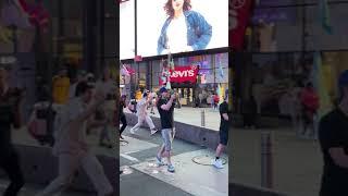 NYC Green Goblin Flying Times Square ‘SkySurfer Hoverboard Aircraft’ Hunter Kowald Man Drone #shorts