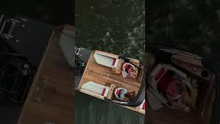 Bird's Eye View of Our Custom Cypress Wood Pontoon│Bailey Custom Boats #shorts