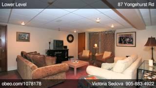 87 Yongehurst Rd Richmond Hill ON L4C3T2 - Victoria Sedova - REMAX Hallmark Realty Ltd Brokerage