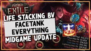 PoE 1 | FACETANK & OUT-REGENERATE EVERYTHING - Life Stacking Blade Vortex Bog Shaman Midgame Update