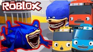 Epic Escape from Super Sonic Monster's Prison! Tayo Little Bus VS Sonic Tapes in Roblox!