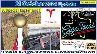 Flagpole Easter Egg, Tunnel Megapack & Casting Sorting Lot! 21 Oct 2024 Giga Texas Update (07:35AM)