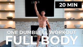 20 Min Full Body ONE DUMBBELL Workout  HIGH INTENSITY 