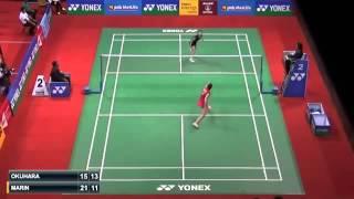 QF Yonex Sunrise India Open 2015   Carolina Marin vs Nozomi Okuhara