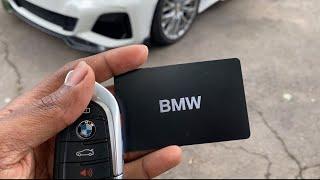 BMW digital key card demonstration