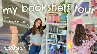 my BOOKSHELF TOUR ⭐️ reorganizing & book unhaul ‧₊˚. (YA/teen books)