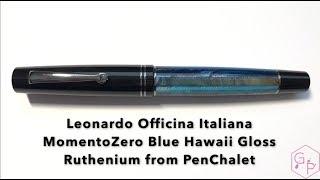 Leonardo Officina Italiana MomentoZero Blue Hawaii Gloss Ruthenium from PenChalet