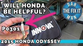 If you see the Check Engine Light Flashing, STOP Driving Immediately! Honda Odyssey P0301 - Innova