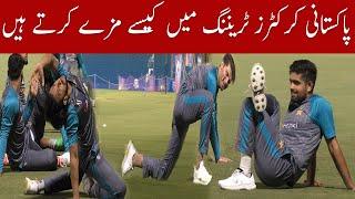 Pakistan cricketers training in chill mood