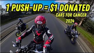 We donated $1 for every push-up we did... Cars for Cancer 2024