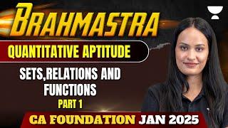 Sets, Relations And Functions | Quantitative Aptitude | Part 1 | CA Foundation Jan25| Shivani Sharma