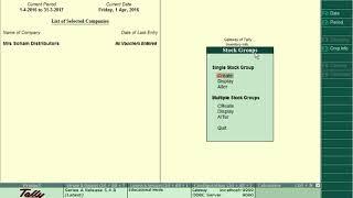 How to delete stock group from tally ||