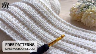 SUPER EASY Crochet Pattern for Beginners!  ️Crochet Stitch for Baby Blanket, Bag & Scarf