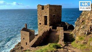 Windy Walk down to the Crowns Engine Houses at Botallack (Wheal Leisure in Poldark)