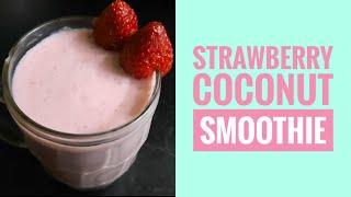 STRAWBERRY COCONUT SMOOTHIE | स्ट्रॉबेरी कोकोनट स्मूदी | FASTING RECIPE | TASTY BITES BY NANDINI