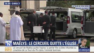 Le cercueil de Maëlys quitte l’église pour le cimetière de La Tour-du-Pin