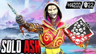 SOLO ASH & 22 KILLS  AND 4200 DAMAGE (Apex Legends Gameplay)