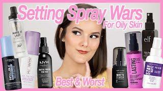 The Best & Worst Setting Sprays - Setting Spray Wars Finale - Oily Skin (Drugstore Edition)