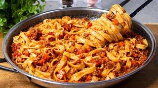 Таких вкусных макарон я еще не ела! Знаменитый рецепт пасты болоньезе! Вкусный!