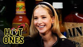 Jennifer Lawrence Sobs in Pain While Eating Spicy Wings | Hot Ones