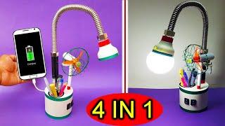 How to Make Rechargeable Table Lamp, Fan & Power Bank | Power Bank | Revolving Table Fan| Table Lamp