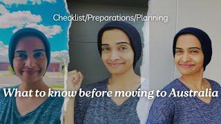 What to know before moving to Australia | Preparation, Checklists, Planning | PR & Migration