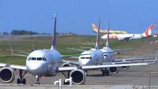 Forte Movimento no aeroporto Salvador - Pousos e decolagens incríveis 