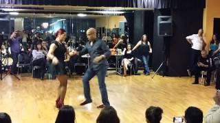 Troy and Jorjet performing freestyle salsa / bachata at Bayou City Mambo in Houston, TX