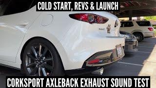 Corksport Axleback Exhaust For 2019+ Mazda 3/CX-30 Sound Test | Cold Start, Revs & Launch