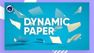 C4D Dynamic Floating Paper - Cinema 4D Tutorial (Free Project)