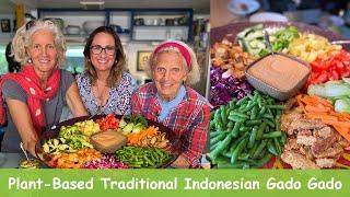 Plant-Based Traditional Indonesian Gado Gado - Peanut Sauce, veggies and tofu or tempeh