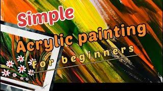 Simple acrylic painting | Acrylic painting for beginners | Fabrica acrylic colours