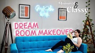 Minimalistic & BOHO Room Makeover under Budget | Small Living Room DIY | Rental Friendly