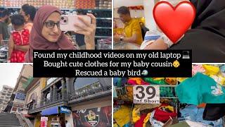 Daily vlog|| Found my childhood videos in my old laptop||Bought cute clothes for my baby cousin ||