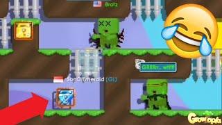 PRANK DROP BLUE GEM LOCK ON DROP GAME !!! Growtopia