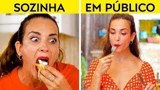 GAROTAS EM PÚBLICO VS GAROTAS NA INTIMIDADE || Seu comportamento Sozinho VS em Público! Por 123 GO!