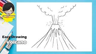 Easy Volcano Drawing