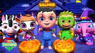 Five Little Monsters | Spooky Nursery Rhymes & Halloween Songs | Cartoon Videos For Kids