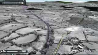 Flyover: Londonderry and Enniskillen Railway 1854 (Map c1864)
